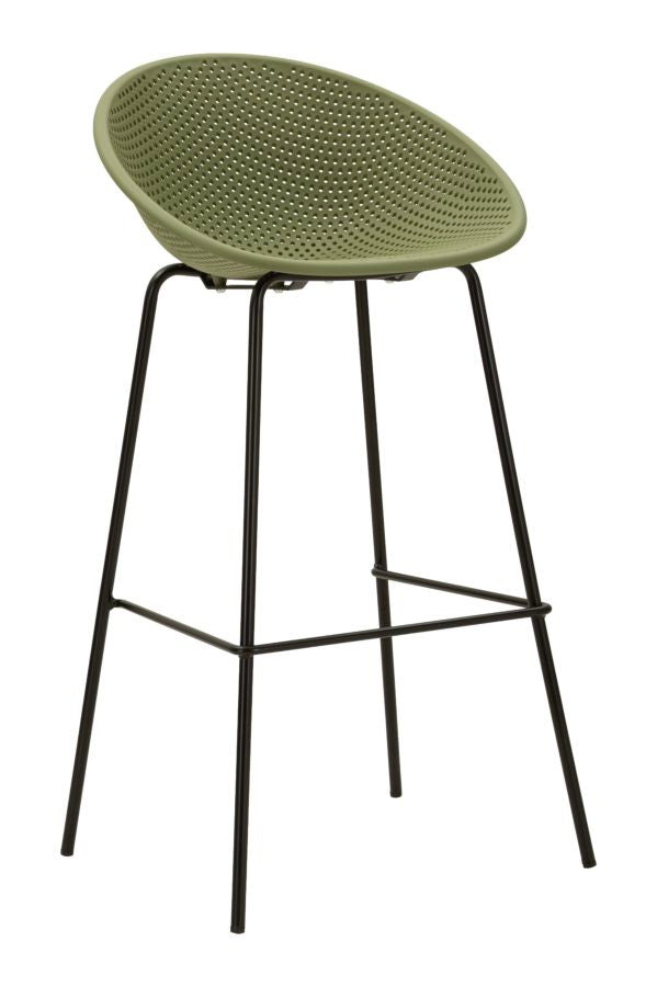 Scaun Bar Mauro Ferretti Ibiza Bar, Verde/Negru, 50x98 cm