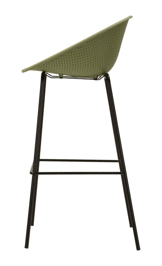 Scaun Bar Mauro Ferretti Ibiza Bar, Verde/Negru, 50x98 cm