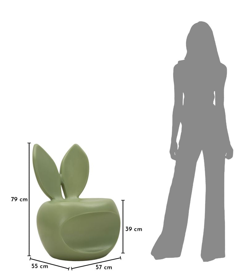Scaun Mauro Ferretti Bunny, Verde, 57x79 cm
