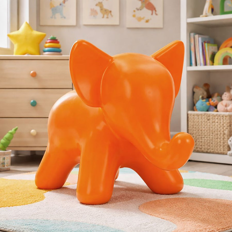 Taburet Mauro Ferretti Elefant, Portocaliu, 86x56 cm