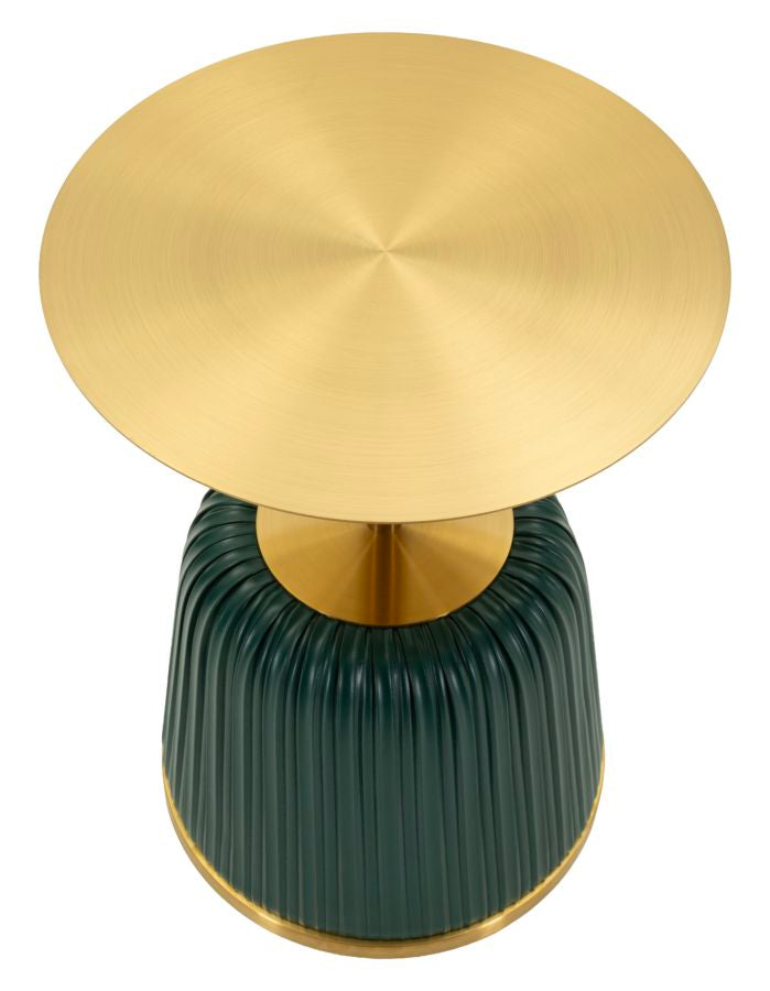 Măsuță Laterală Mauro Ferretti Egle End, Gri/Verde, Ø40 cm
