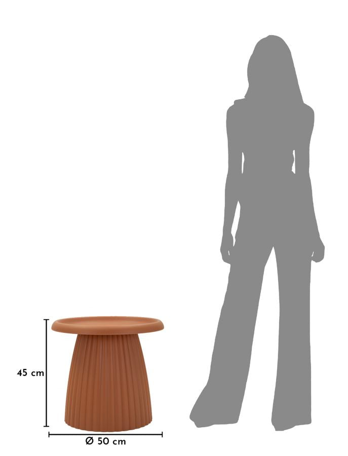Măsuță Laterală Mauro Ferretti Geax End, Roșu, Ø50 cm
