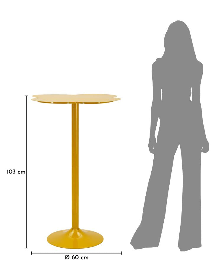 Masă Bar Mauro Ferretti Clox Bar, Muștar, Ø60 cm