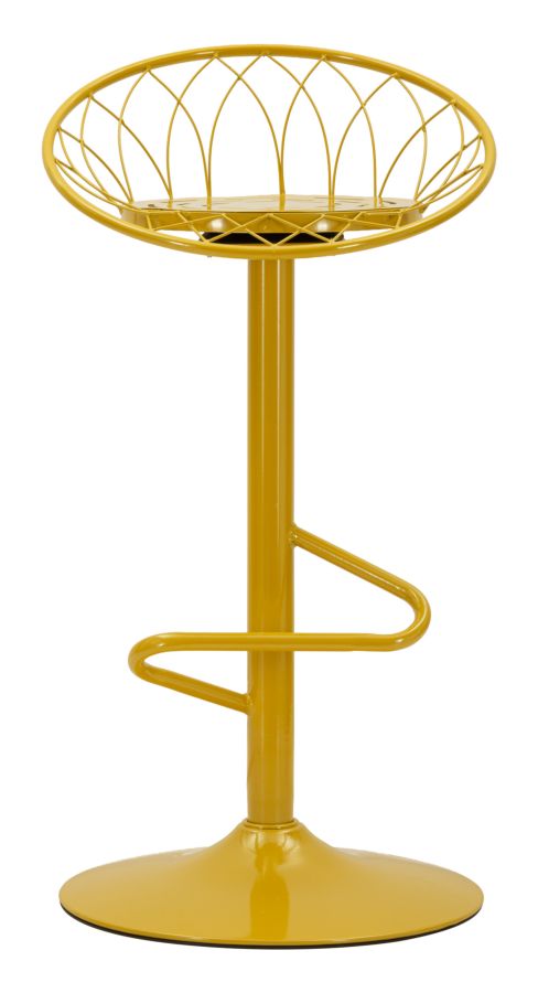 Scaun Bar Mauro Ferretti Clox Bar, Muștar, 49x92 cm