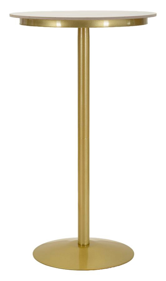 Masă Bar Mauro Ferretti Simply Bar, Auriu/Alb, Ø60 cm