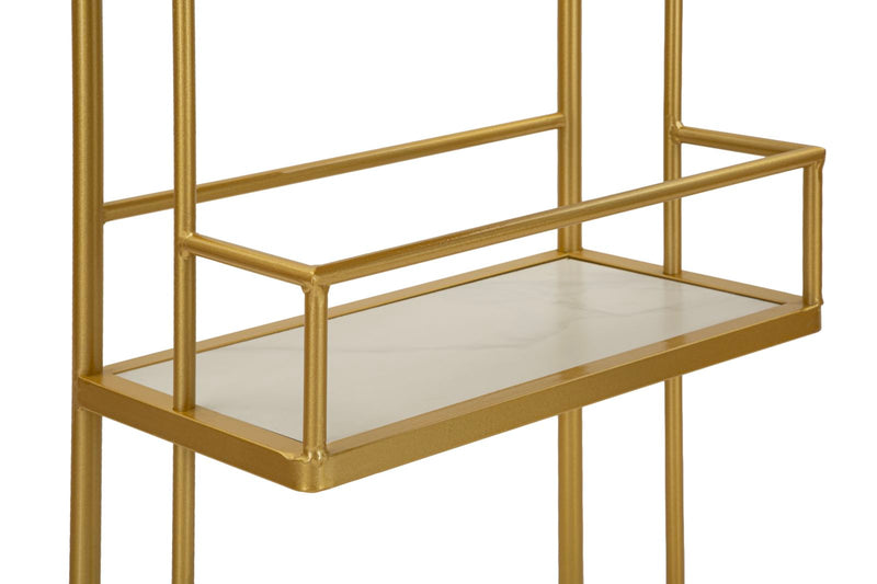 Mobilier Dining Mauro Ferretti Luxy, Auriu/Alb, 120x150 cm