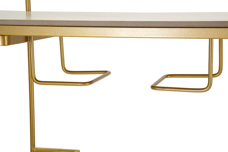 Mobilier Dining Mauro Ferretti Luxy, Auriu/Alb, 120x150 cm