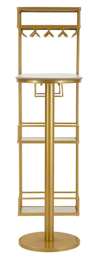 Mobilier Dining Mauro Ferretti Luxy, Auriu/Alb, 120x150 cm