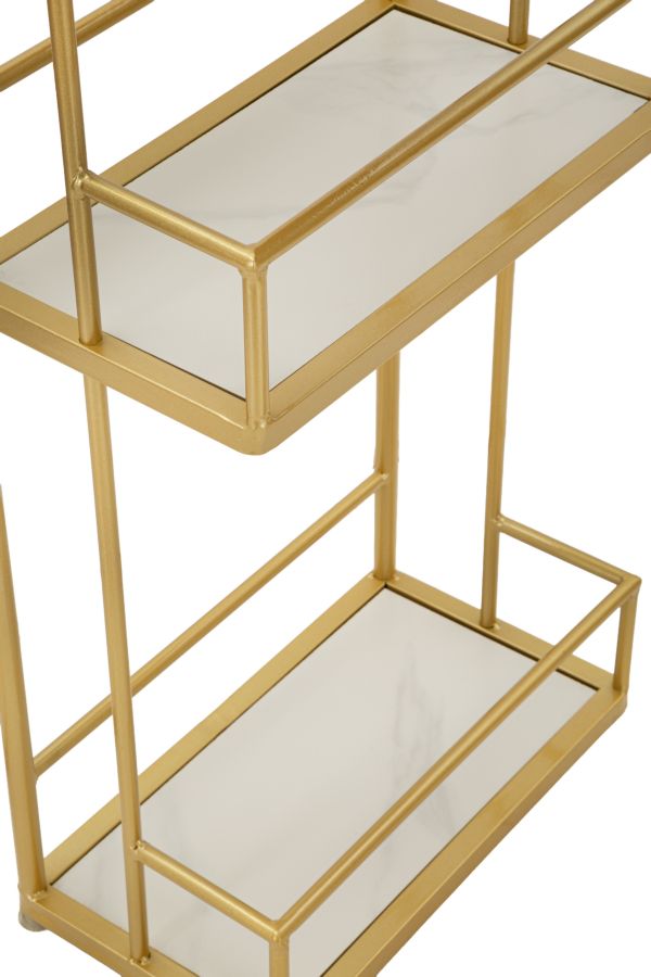 Mobilier Dining Mauro Ferretti Luxy, Auriu/Alb, 120x150 cm