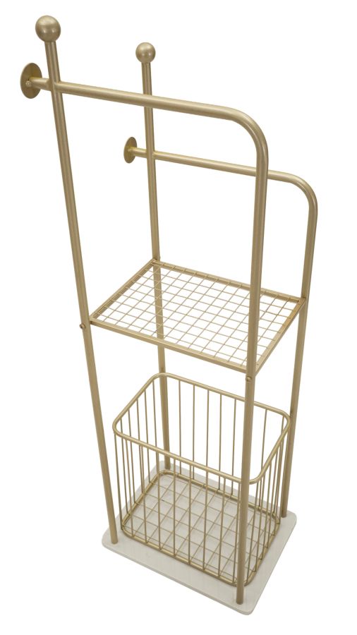 Accesoriu Baie Mauro Ferretti Flish, Auriu/Alb, 40x121 cm
