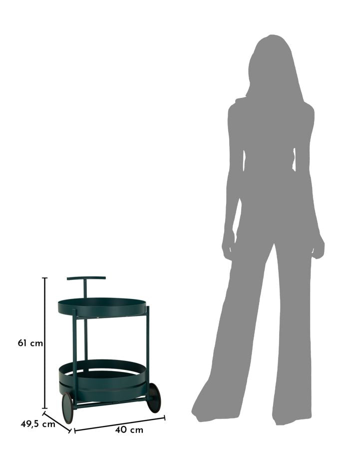 Cărucior Bar Mauro Ferretti Saturn Bar Cart, Tail, 40x61 cm