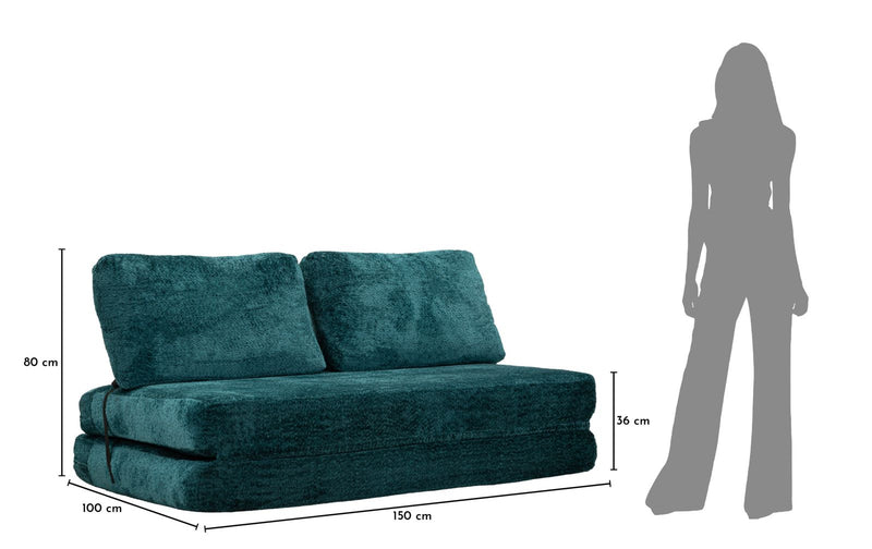 Canapea Extensibilă Mauro Ferretti Faster Sofa/Bed, Teal