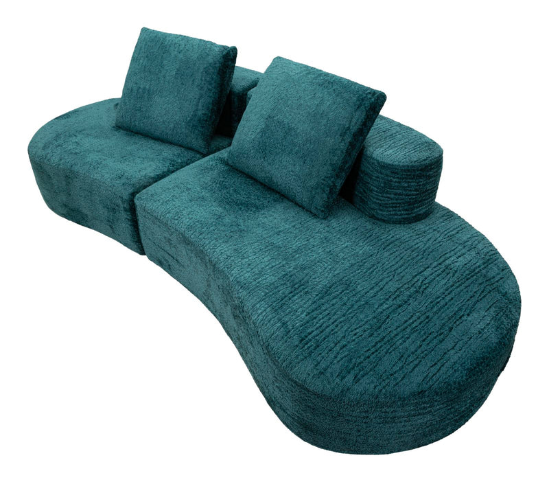 Canapea Extensibilă Mauro Ferretti Island Sofa', Teal, 238x78 cm