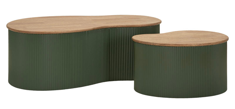 Măsuță de Cafea Mauro Ferretti Frankfurt, Verde/Maro, 87x32 cm
