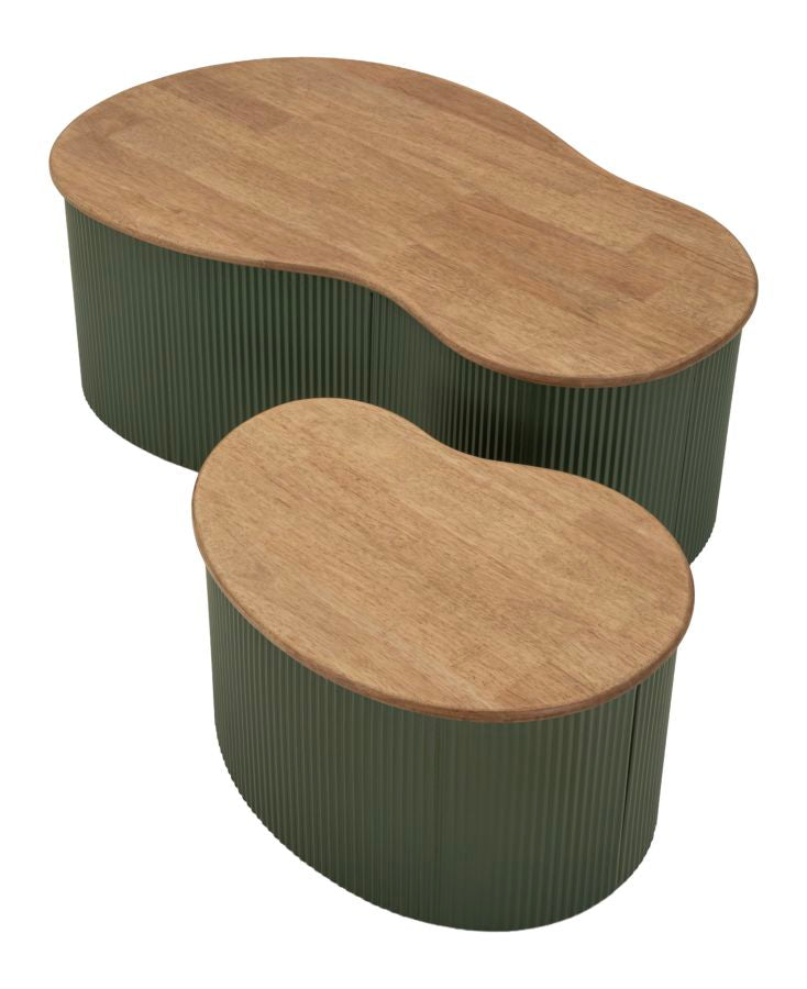 Măsuță de Cafea Mauro Ferretti Frankfurt, Verde/Maro, 87x32 cm