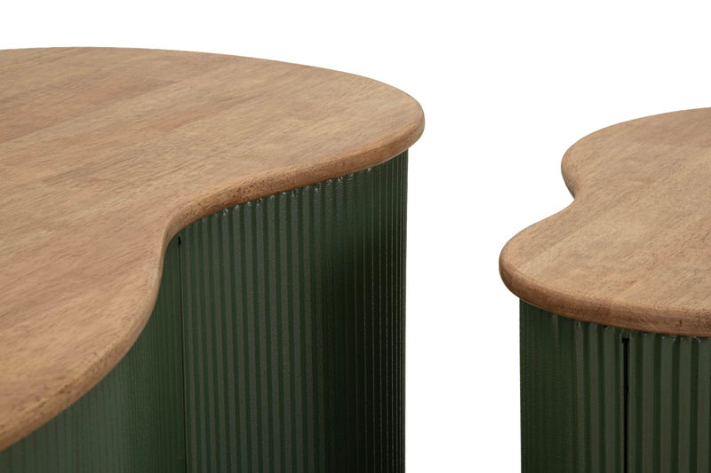 Măsuță de Cafea Mauro Ferretti Frankfurt, Verde/Maro, 87x32 cm