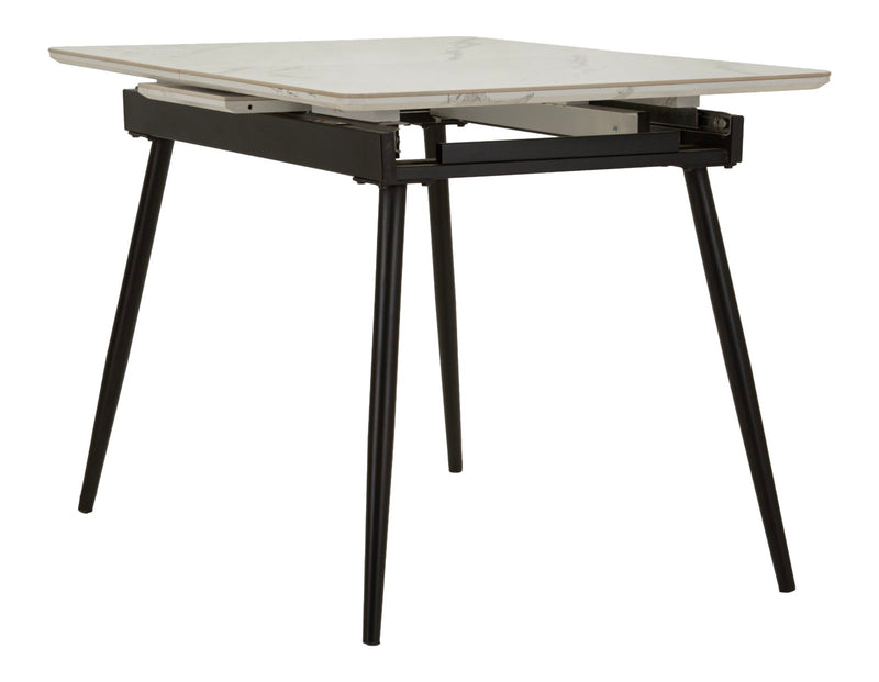 Masă Dining Mauro Ferretti Matt, Negru/Alb, 120x75 cm