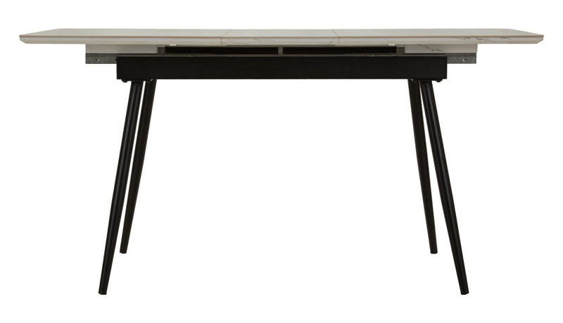 Masă Dining Mauro Ferretti Matt, Negru/Alb, 120x75 cm