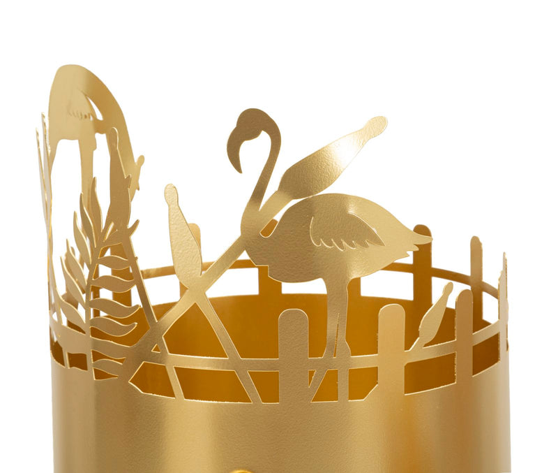 Suport Vaze Mauro Ferretti Flamingo Vase, Auriu, Ø27 cm