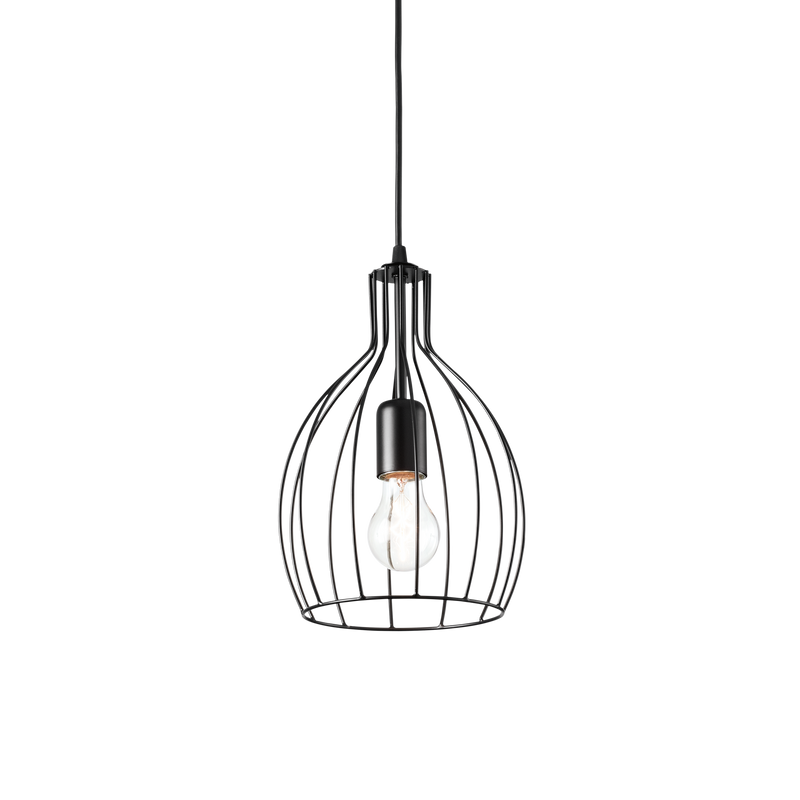 Lustra AMPOLLA Ideal Lux, E27 max 1 x 60W, D 205 x H min 570 / max 1140 mm, Negru