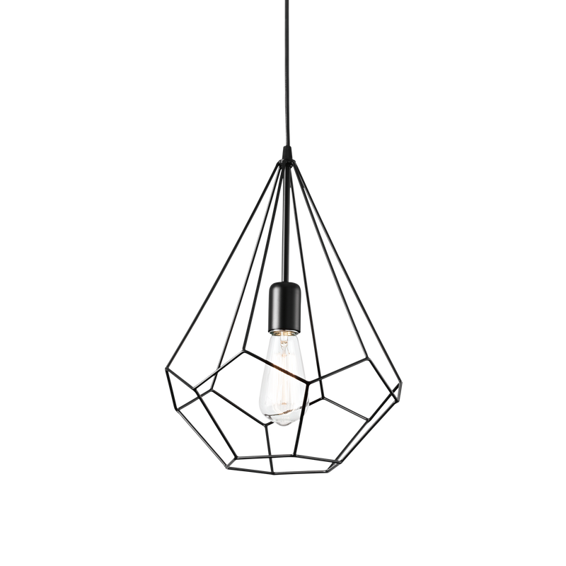 Lustra AMPOLLA Ideal Lux, E27 max 1 x 60W, D 300 x H min 670 / max 1200 mm, Negru