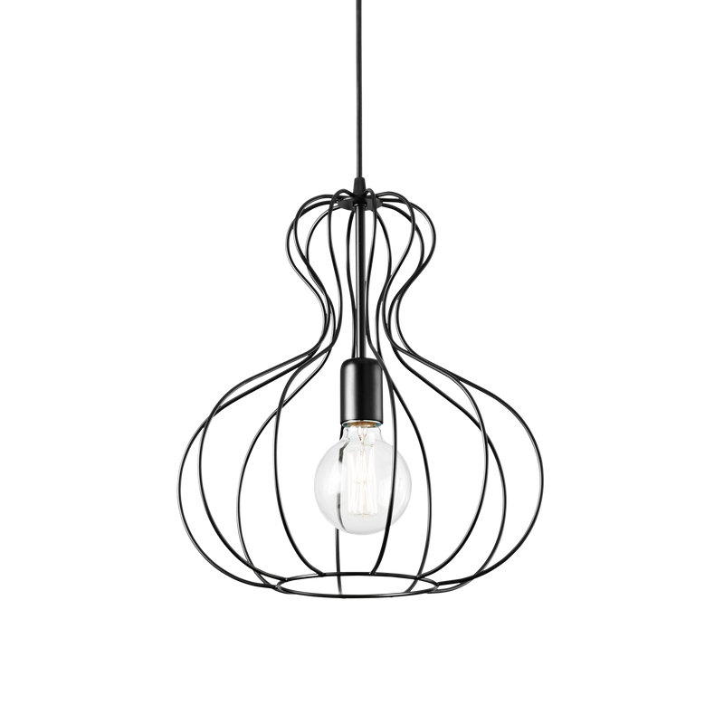 Lustra AMPOLLA Ideal Lux, E27 max 1 x 60W, D 350 x H min 630 / max 1200 mm, Negru