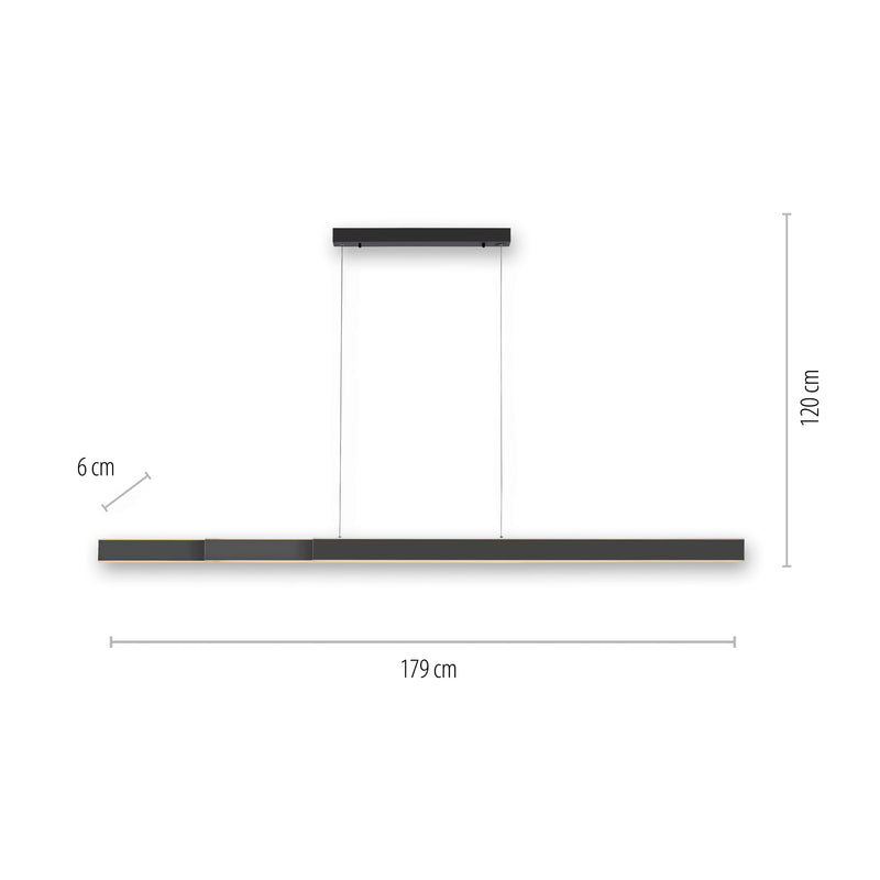 Lustra Paul Neuhaus PURE-LUME LED Antracit
