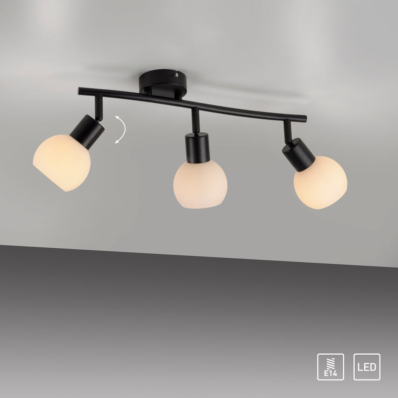 Plafoniera Paul Neuhaus LOKI 3xE14 Negru