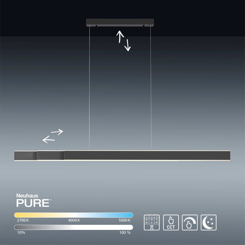 Lustra Paul Neuhaus PURE-LUME LED Antracit