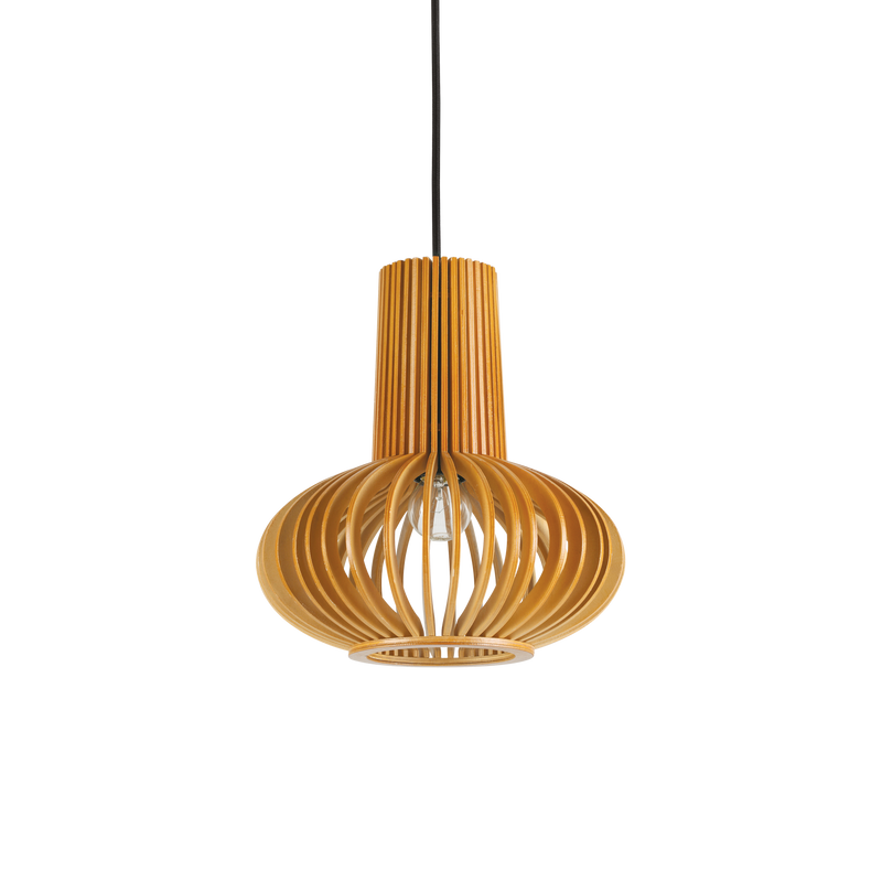 Lustra CITRUS Ideal Lux, E27 max 1 x 60W, Lemn, D 260 x H min 510 / max 2260 mm