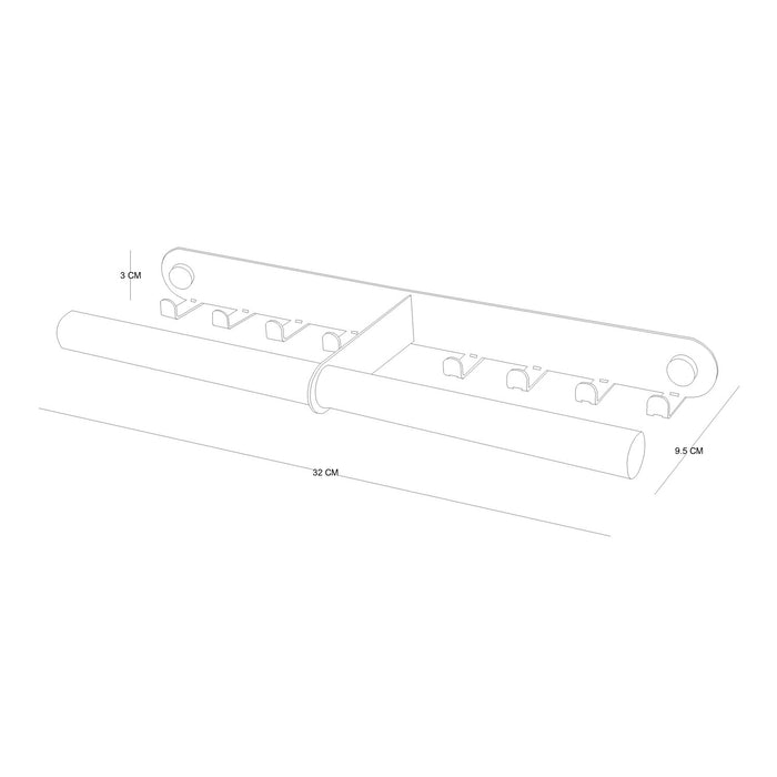 Stand pentru Bijuterii Asi Home Detangle - 1 Metal| Lemn 9.5X32X3 cm