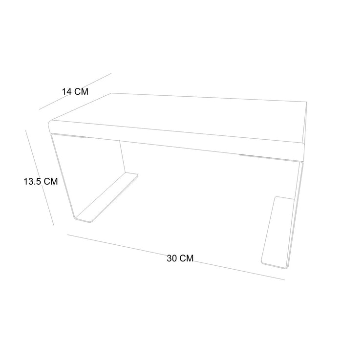 Organizator de Bucatarie Asi Home Shelves - 1 Metal | Lemn 14X30X13.5 cm