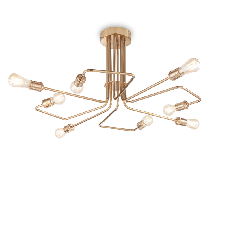 Plafonieră Ideal Lux Triumph, Alamă, 8xE27