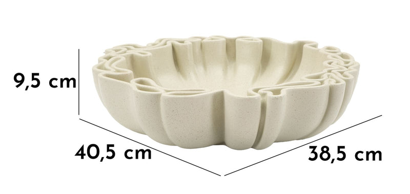 Tavă Decorativă Mauro Ferretti Stons Tray40,, Crem, 40x10 cm