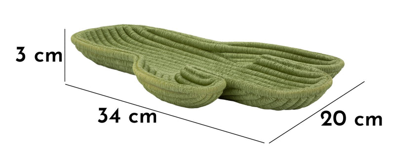 Tavă Decorativă Mauro Ferretti Cactus Tray, Verde, 34x20 cm