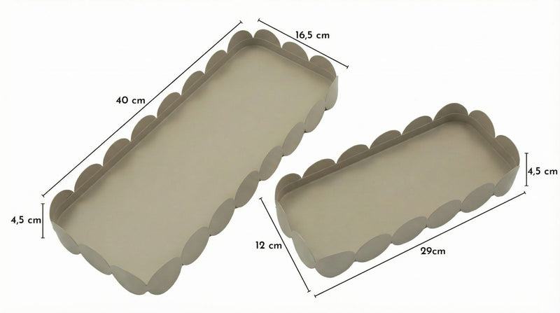 Tavă Decorativă Mauro Ferretti Saturn Tray Rect., Gri Porumbel