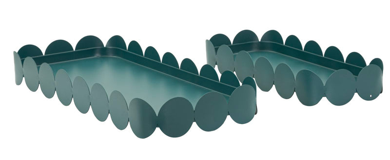 Tavă Decorativă Mauro Ferretti Saturn Tray Rect., Teal, 40x4 cm