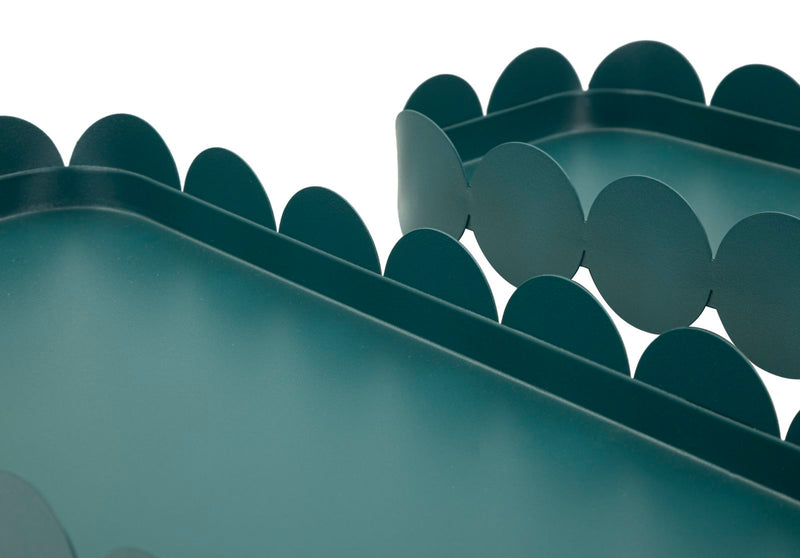 Tavă Decorativă Mauro Ferretti Saturn Tray Rect., Teal, 40x4 cm