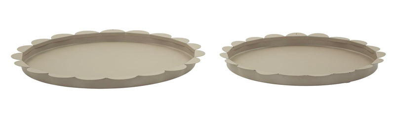 Tavă Decorativă Mauro Ferretti Saturn Tray Rotund, Gri Porumbel