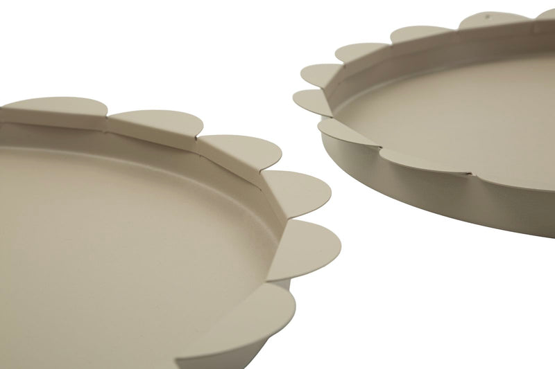 Tavă Decorativă Mauro Ferretti Saturn Tray Rotund, Gri Porumbel
