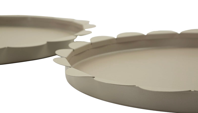 Tavă Decorativă Mauro Ferretti Saturn Tray Rotund, Gri Porumbel