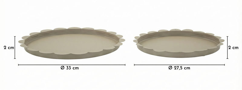 Tavă Decorativă Mauro Ferretti Saturn Tray Rotund, Gri Porumbel