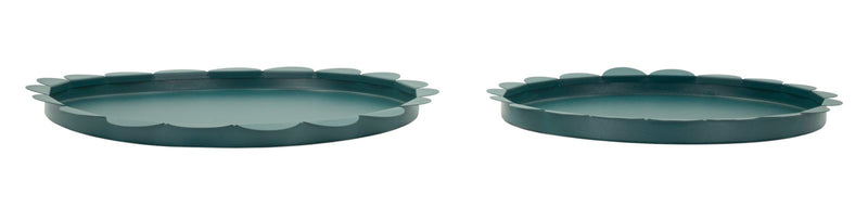 Tavă Decorativă Mauro Ferretti Saturn Tray Rotund, Teal, Ø33 cm