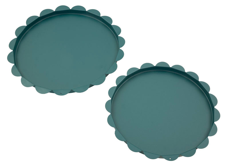 Tavă Decorativă Mauro Ferretti Saturn Tray Rotund, Teal, Ø33 cm