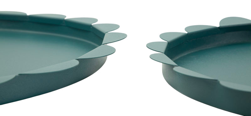 Tavă Decorativă Mauro Ferretti Saturn Tray Rotund, Teal, Ø33 cm