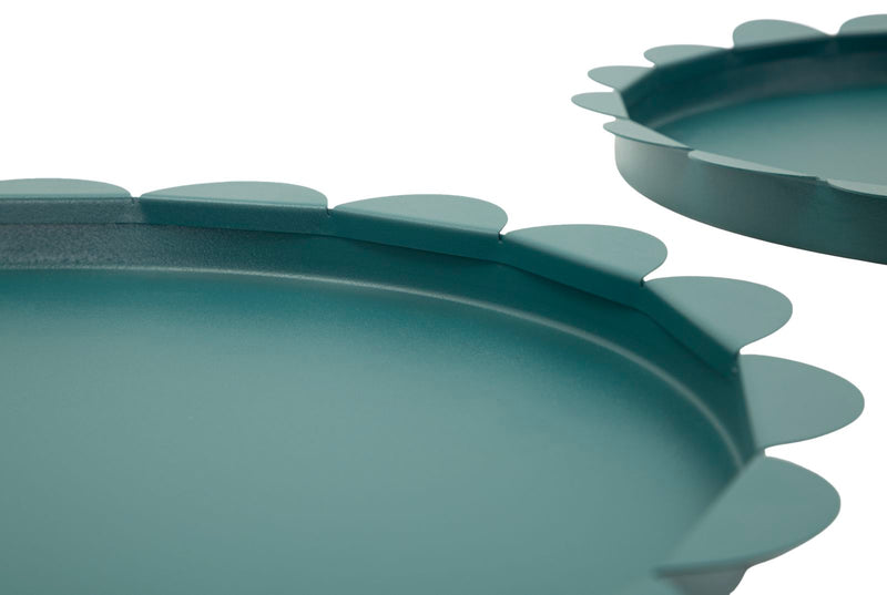 Tavă Decorativă Mauro Ferretti Saturn Tray Rotund, Teal, Ø33 cm