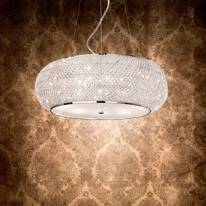 Lustra PASHA' Ideal Lux, E14 max 10 x 40W, SP10, Crom
