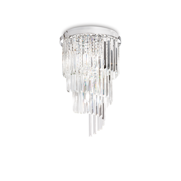 Plafoniera/Aplica CARLTON Ideal Lux, E14 max 8 x 40W, Crom, 40 cm