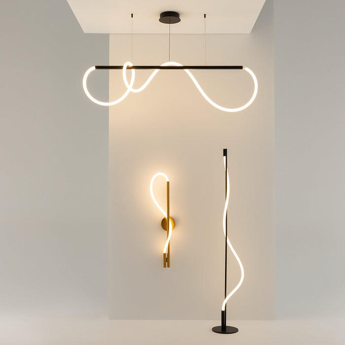 Lampadar LED Maytoni Modern Tau Negru , MOD166FL-L15B3K