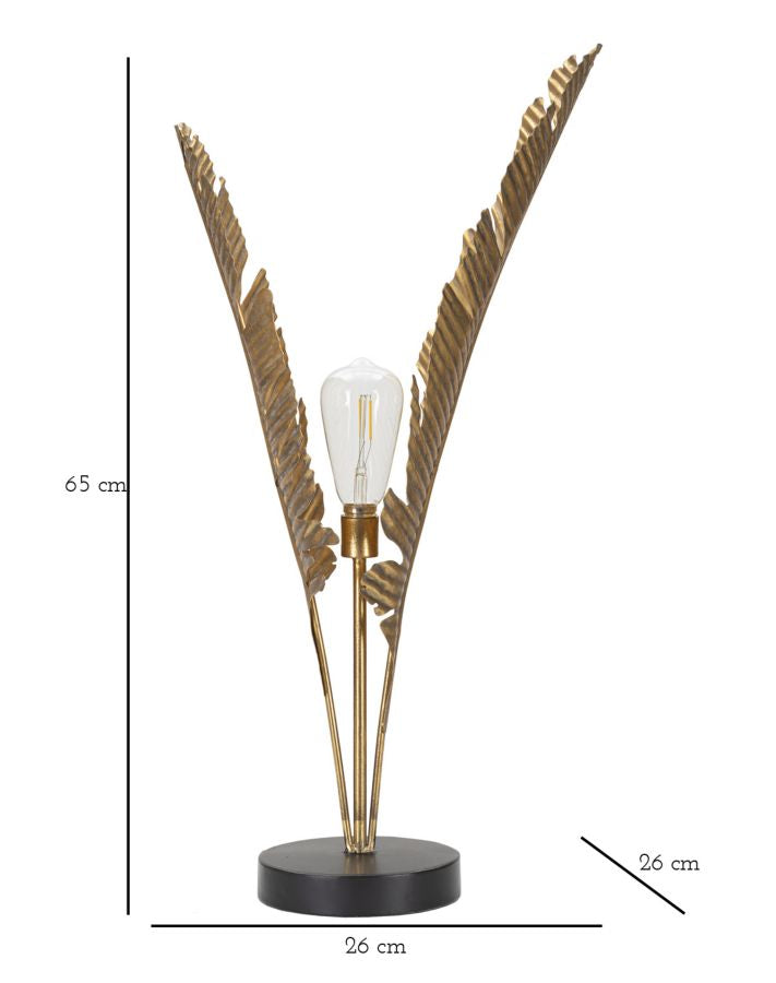 Veioză Mauro Ferretti Palmier, Auriu, Ø26 cm